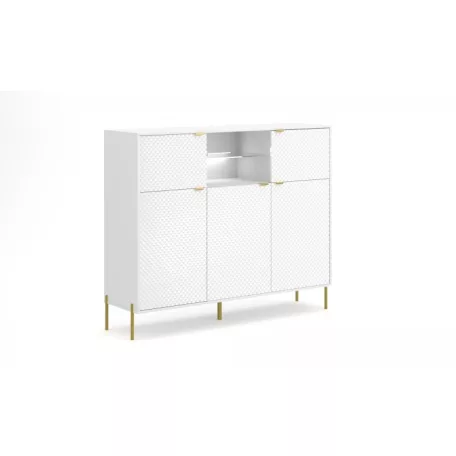 DIAMOND DI03 KOMÓD 5D FEHÉR/FEHÉR+LED