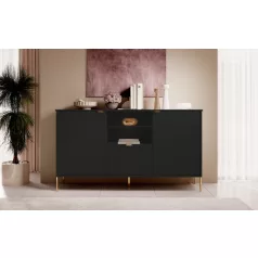 DIAMOND DI02 KOMÓD 3D FEKETE/FEKETE+LED