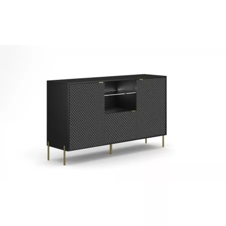 DIAMOND DI02 KOMÓD 3D FEKETE/FEKETE+LED