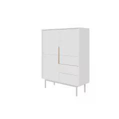 VIVA KOMODA MAGAS 3D3S FEHÉR/FEHÉR