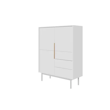 VIVA KOMODA MAGAS 3D3S FEHÉR/FEHÉR