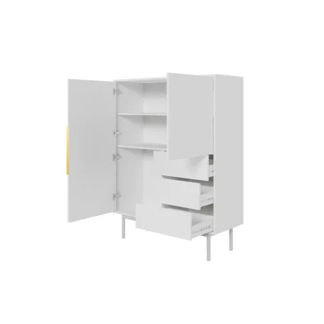 VIVA KOMODA MAGAS 3D3S FEHÉR/FEHÉR