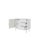 VIVA KOMÓD 1D3S 104 FEHÉR/FEHÉR