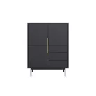 VIVA KOMODA MAGAS 3D3S FEKETE/FEKETE