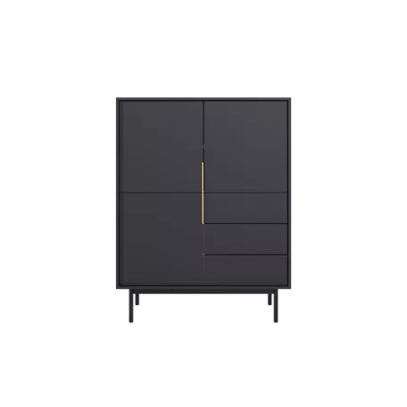 VIVA KOMODA MAGAS 3D3S FEKETE/FEKETE