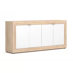 LUNEA KOMÓD 4D TÖLGY SONOMA/FEHÉR