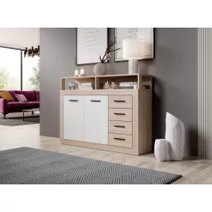 LUNA MIDI A KOMÓD 2D4S TÖLGY SONOMA/FEHÉR