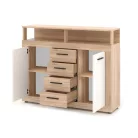 LUNA MIDI B KOMÓD 2D4S TÖLGY SONOMA/FEHÉR