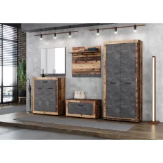 LUNA2 CIPŐSZEKRÉNY 1D OLD STYLE DARK/MATERA