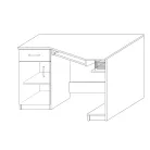 CARMEN sarok íróasztal balos éger színben