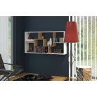 DOMINO B könyvespolc sonoma/fehér