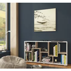 DOMINO C könyvespolc sonoma/fehér