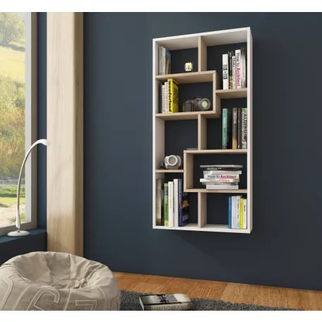 DOMINO C könyvespolc sonoma/fehér