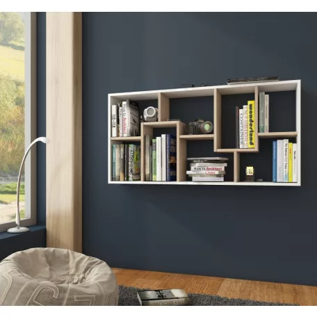 DOMINO C könyvespolc sonoma/fehér