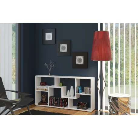 DOMINO B könyvespolc fehér