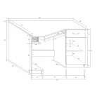 CARMEN sarok íróasztal jobbos éger színben