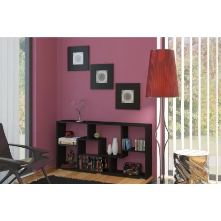 DOMINO B könyvespolc fekete