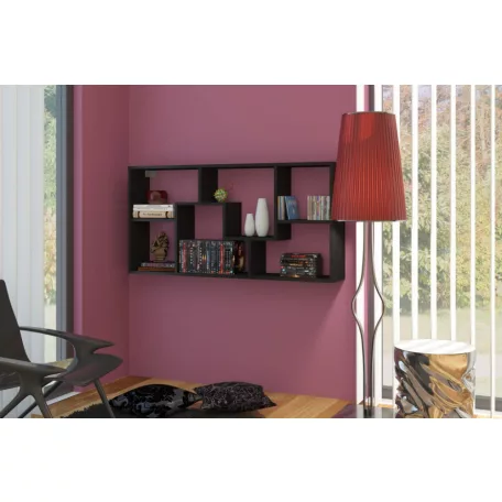 DOMINO B könyvespolc fekete