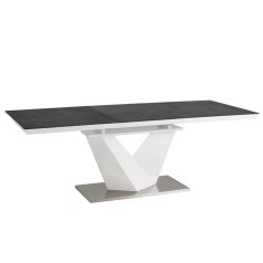 ALARAS II asztal 140-200x85 fekete/fehér