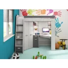 ANTRESOLA balos többfunkciós ágy gyerekszobába (craft fehér-grafit)