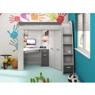 ANTRESOLA jobbos többfunkciós ágy gyerekszobába (craft fehér-grafit)