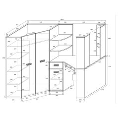   ANTRESOLA jobbos többfunkciós ágy gyerekszobába (craft fehér-grafit)