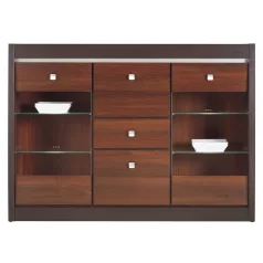 FORREST FR 07 vitrines szekrény sötét dió