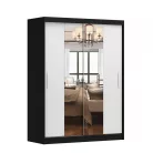 VISTA 01 gardróbszekrény 150 cm Fekete/fehér színben